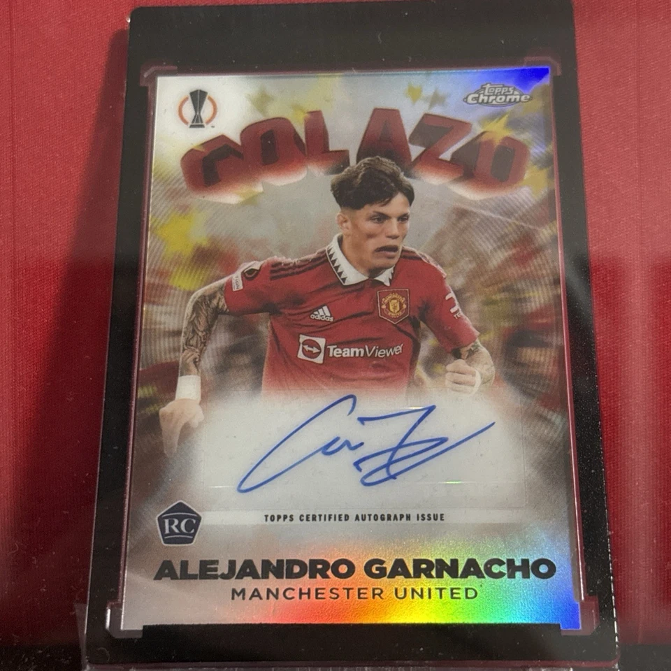 Alejandro Garnacho 2022-23 Topps Chrome UEFA  Golazo RC Auto RC 82/99 #G-17 SP - Image 1 of 1