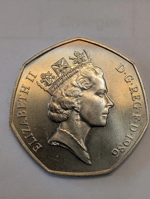 GREAT BRITAIN 50 PENCE 1986 UNCIRCULATED COIN - Image 1 of 4