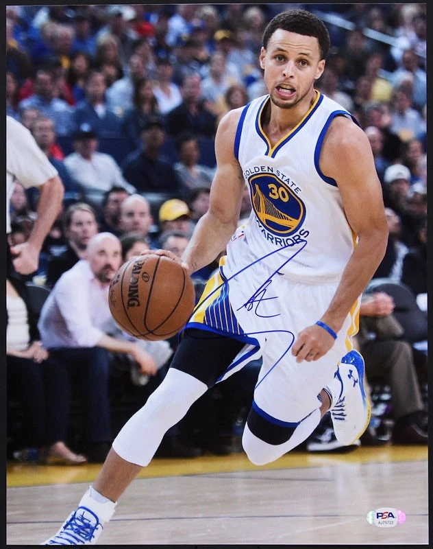 Stephen Curry Autographed Signed Photo Golden State Warriors 11x14  PSA Hologram - Image 1 of 1
