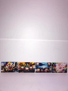 Bunte Fantasy Metallkunst - Geschenk für Kunstliebhaber 4 Drucke 3 3/8" x 2 3/16" - Bild 1 von 10