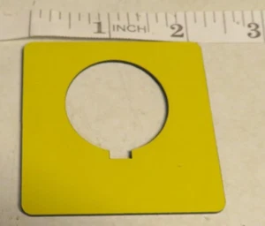 1 PLACA DE ADVERTENCIA AMARILLA EN BLANCO 2-1/4" PLÁSTICO LAMACOIDE ADVERTENCIA Sin marca - Imagen 1 de 7