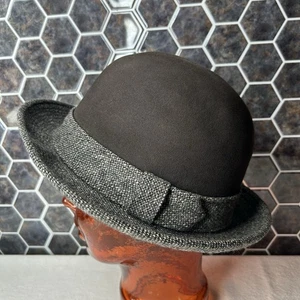 Dobbs Country Squire Bowler Hat Felt & Tweed Size 7 1/2 - Picture 1 of 9