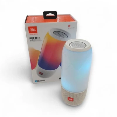 JBL Pulse 3 Weiß Tragbarer Bluetooth Lautsprecher Near Mint Getestet Funktioniert Japan - Bild 1 von 4