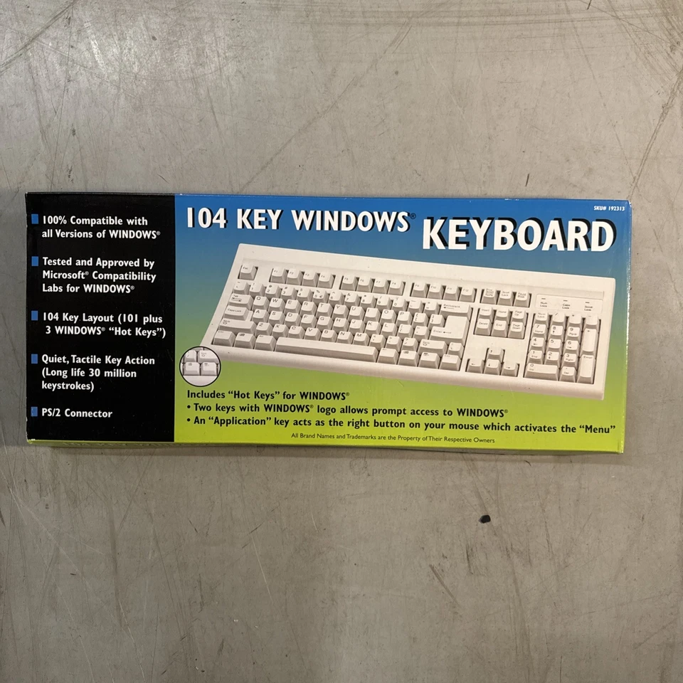 Test Rite, Model SK-710W , 104 Key Windows Keyboard, New in Box - Image 1 of 1