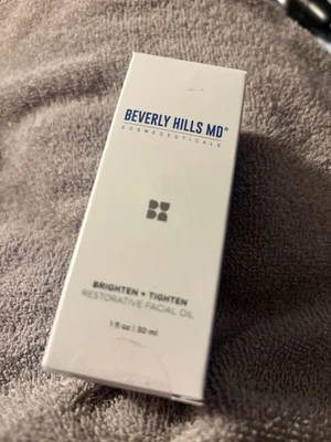 Beverly Hills MD ACEITE FACIAL RESTAURADOR ILUMINADOR Y APRIETA 1 Fl Oz (sellado) Foto 1 de 4