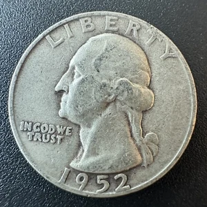 US 1952 S Washington Silver Quarter Dollar - Picture 1 of 2