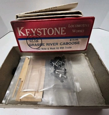 Keystone Locomotive Works HO Grasse River Caboose - Craftsman Kit, NOS - Image 1 of 3