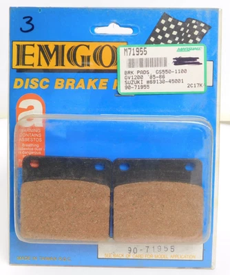 Pastillas de freno Emgo Kawasaki KZ650 KZ1000 Z1000 Suzuki GS550 GSX750 GSX1100  Foto 1 de 3
