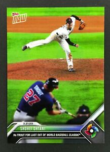 2023 Topps Now World Baseball Classic #WBC-71 Shohei Ohtani Mike Trout Japan 11L