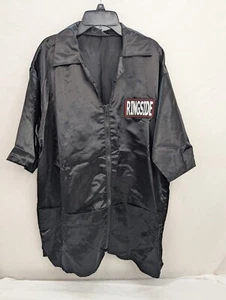 Ringside Stock Cornermans Black Polyester Short Sleeve Full Zip Jacket Size L - Picture 1 of 10