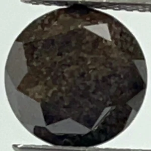 4.88 Ct Natural Dark Brown Round Shape big  size Loose Diamond for SALE - Picture 1 of 9