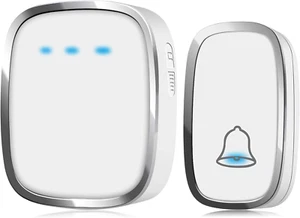 Kit Para Puerta De Casa Negocios Timbre Inalambrico Flash LED Blanco Impermeable - Imagen 1 de 12