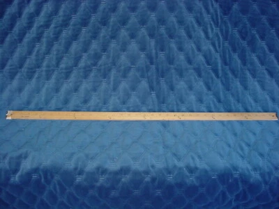 1-1/2 JF Fabrics 68J8941 Bejewel Blue Quilted Velvet Matelasse Upholstery Fabric - Image 1 of 4