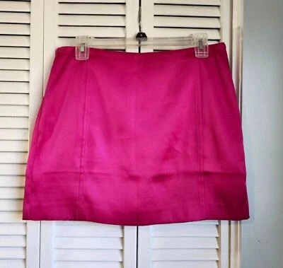 NWT H&M Hot Pink Satin Mini Skirt Women's Size 8 - Image 1 of 4