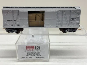 N Scale Micro Trains MTL 029 50 019 MOW Wreck Recovery X970017 w/Factory Load - Picture 1 of 4