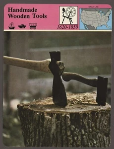 Handmade Wooden Tools  Story of America Daily Life History Card - Imagen 1 de 1