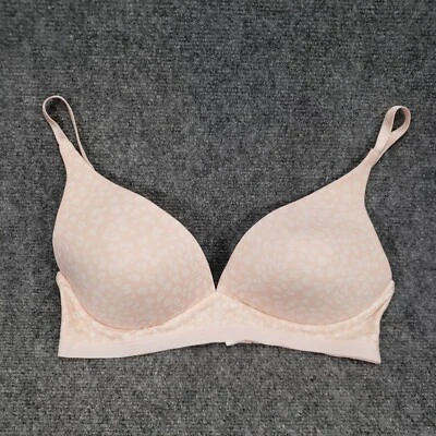 Sujetador Ellen Tracy Mujer 34 C Beige Camiseta Estampado Animal Correa Inalámbrica Sin Costuras Foto 1 de 4