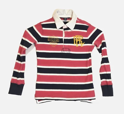 Polo Ralph Lauren Rugby Shirt Long Sleeve Youth Girl's Size Small 7 - Image 1 of 4
