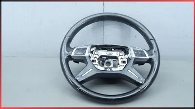 12-16 Mercedes W166 ML350 GL450 Driver Steering Wheel w/ Paddle Shifters Black - Image 1 of 4