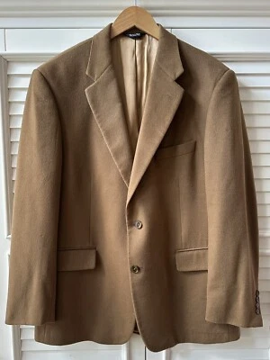 Chaqueta Blazer Abrigo Deportivo HASPEL Para Hombre 100% Cachemira Camel Talla 44 L Forrada Satinada Foto 1 de 4