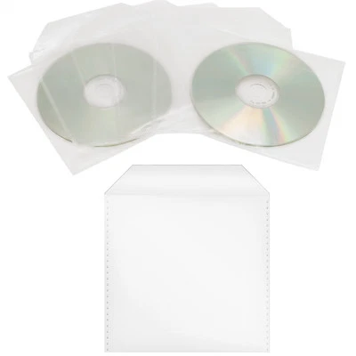 100 x Sleeve mit Lasche Folie Hüllen Box Leer-Hülle für Blu-Ray CD/DVD's Rohling