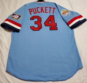 MAJESTIC AUTHENTIC SIZE XL, MINNESOTA TWINS, KIRBY PUCKETT, TBTC Jersey 6240 USA - Picture 1 of 8