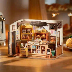 Rolife Becka's Baking 3D Wooden House LED Mini 1:24 DIY Dollhouse Kit Teen Gifts - Picture 1 of 12