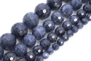 Genuine Natural Myanmar Sapphire Grade AA Micro Faceted Round Beads 6-7/7MM - Picture 1 of 5