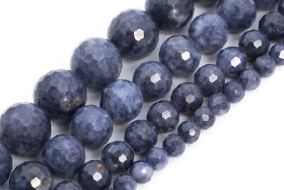 Cuentas redondas micro facetadas genuinas naturales de Myanmar grado AA 6-7/7 MM Foto 1 de 3