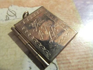 Vintage 1950s Gold Tone This Is Your Life Book Shaped Photo Locket Holds 2 Pic - Picture 1 of 6