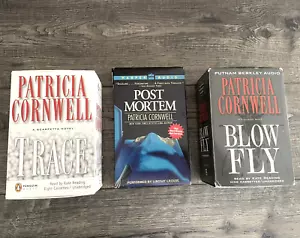 Mixed Lot of 3 Audio Book CASSETTE Patricia Cornwell Blow Fly Trace Post Mortem - Picture 1 of 9