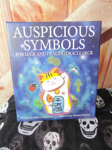 Auspicious Symbols Oracle Cards for luck and healing, 44 cards illustrated, Gyps