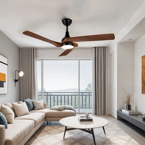 52" Contemporary Ceiling Fan w/ Adjustable Lights and Remote Control Reversible - Picture 1 of 12