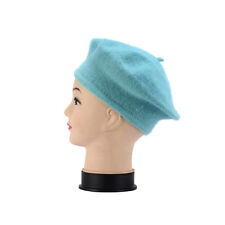 Child Baby Kid Girl Solid Color Wool Soft Winter Warm Plain Beret Beanie Hat