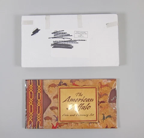 US United States Mint American Buffalo Silver Dollar Coin & Currency Set Sealed Cover