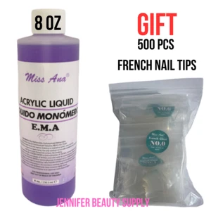 EMA ACRYLIC LIQUID MONOMER PROFESSIONAL ACRYLIC NAIL SYSTEM  8 OZ | US SELL - Picture 1 of 7