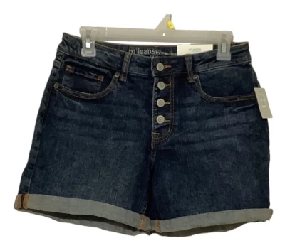 Boyfriend Shorts M Jeans By Maurices Jean Size 6 Button Fly 5 Pocket Mid Rise - Image 1 of 4