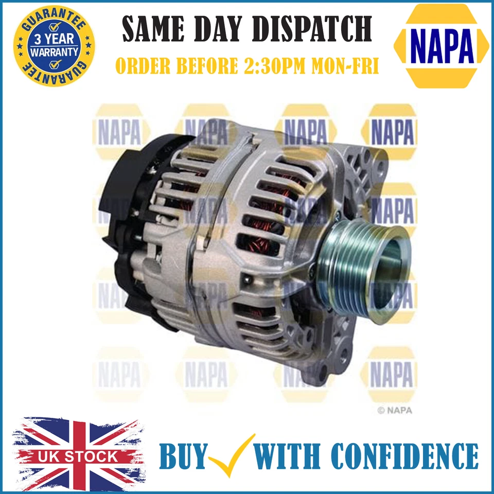 For VW Jetta 1.6 2.0 2004-2010 Napa Alternator NAL1846 - Image 1 of 1