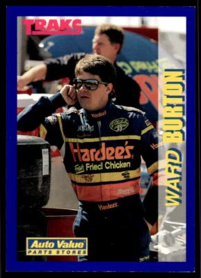 Ward Burton 1994 Traks Auto Value Parts Stores Collector Cards # 6 RC Base - Image 1 of 2