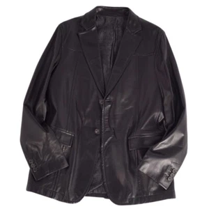 Salvatore Ferragamo Black Lamb Leather Jacket Men's Size 50 (M) – Excellent - Picture 1 of 7