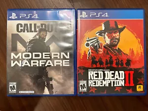 Ps4 game lot modern warfare, red dead redemption 2 - Picture 1 of 2