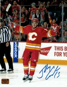 Johnny Gaudreau Calgary Flames Signed Autographed Throwback Celly 16x20 - Picture 1 of 1