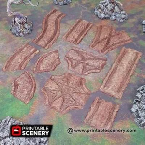 Pistas de carro forestal - terreno de dispersión de fantasía - terreno de mesa de fantasía - Imagen 1 de 8