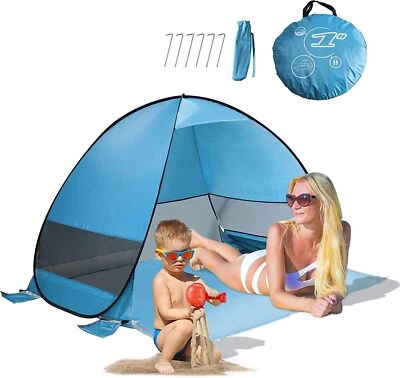 Tienda de playa emergente parasol refugio exterior camping pesca toldo portátil  Foto 1 de 4