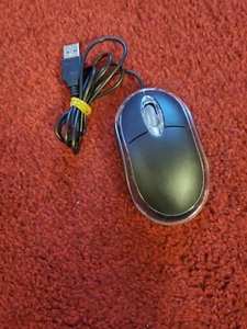 WIRED USB OPTICAL MOUSE FOR PC LAPTOP COMPUTER SCROLL WHEEL - BLACK UK - Picture 1 of 4