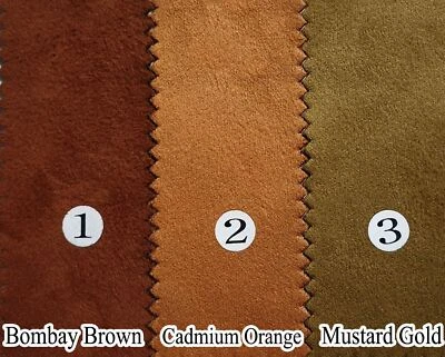 PESADO 17OZ POLIÉSTER IMITACIÓN GAMUZA GAMUZA TELA DOBLE PIEL TAPICERÍA ARTESANAL 58"W Foto 1 de 4