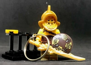 LEGO KEYCHAIN VINTAGE HANDMADE © MEDIEVAL HISTORY GLADIATOR ROMAN ROME 150 - Imagen 1 de 7