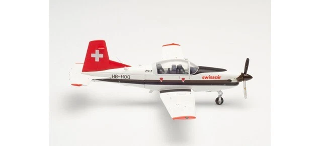 Herpa 580656 - 1/72 Swissair Pilatus PC-7 Turbo Trainer - Hb-Hoq - Immagine 1 di 1