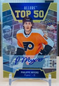 2019-20 Upper Deck Allure Philippe Myers Top 50 Autographs Blue Auto