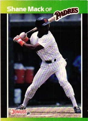 1988 Donruss 89 #538 Shane Lee Mack Padres Baseball Card - Image 1 of 2